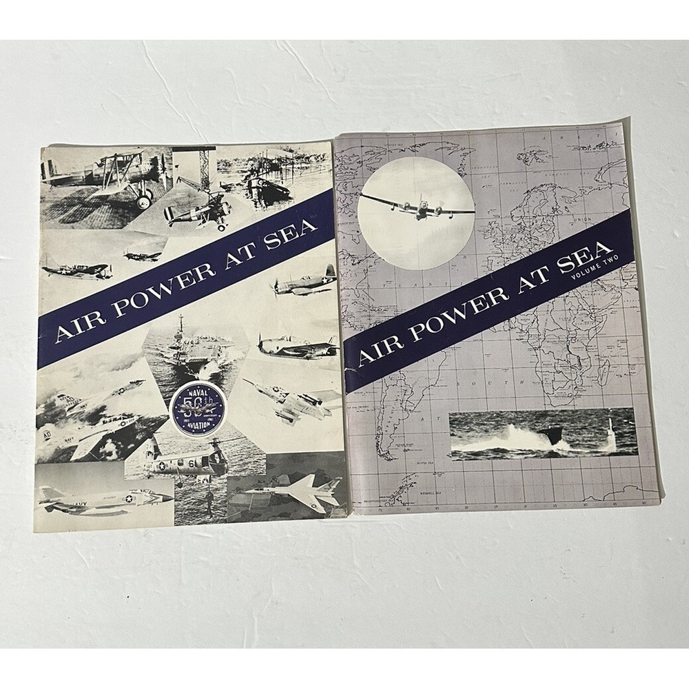 Air Power at Sea, Naval Force Atlantic Fleet, 50th Ann Naval Air Lot Of 2 Navy